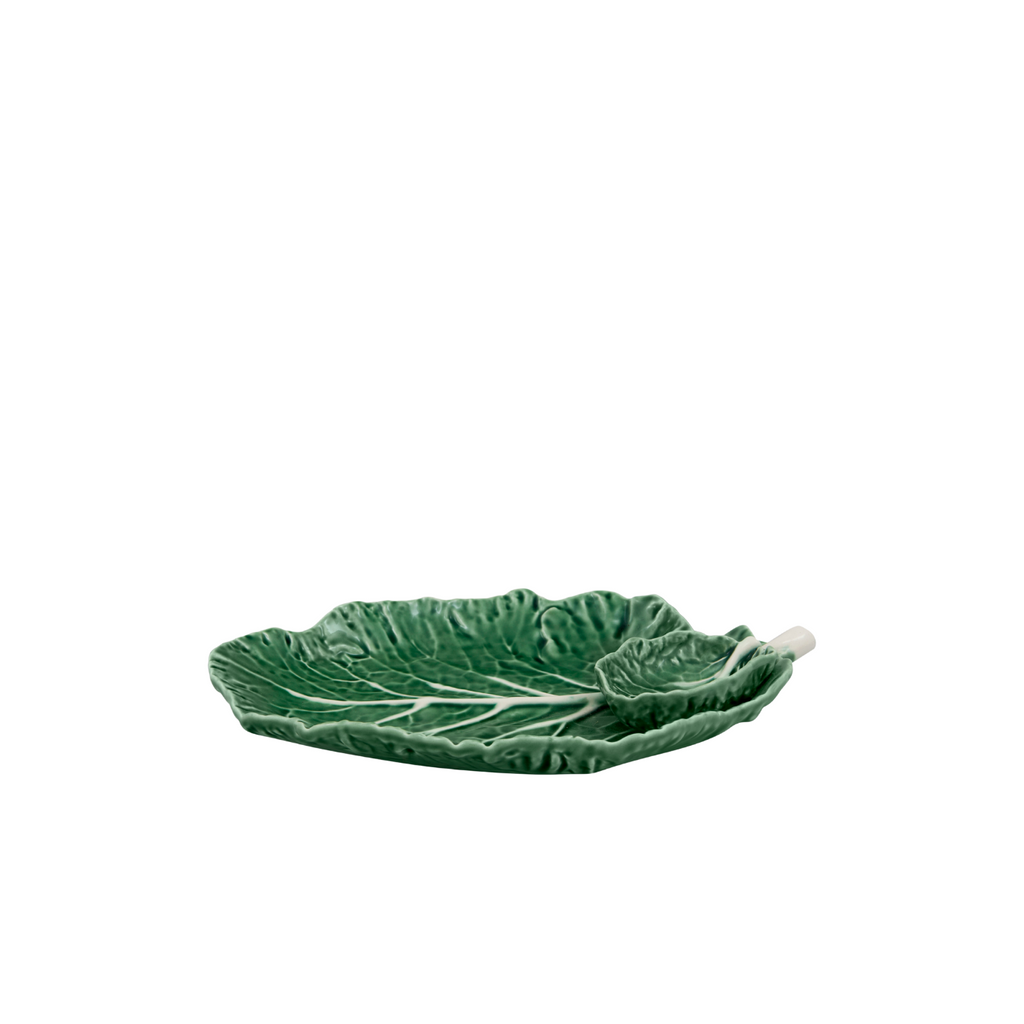 Bordallo Pinheiro Bordallo Pinheiro Cabbage Leaf With Small Bowl | Luxury Handmade Ceramics: This Cabbage Leaf With Small Bowl from the Bordallo Pinheiro Cabbage collection is a standout piece of cabbage ceramics, leaf-shaped dish, green ceramic serveware, handcrafted in Portugal, Bordallo Pinheiro. Handmade in Portugal, it blends artistic detail with functional charm—perfect as a collector’s item or for elevating your daily table setting.
