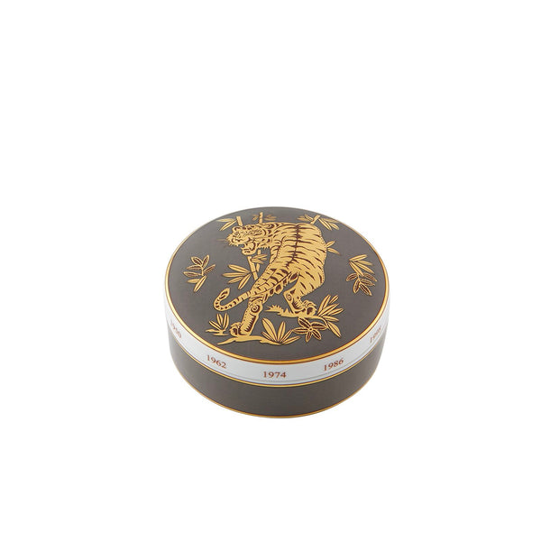 VISTA ALEGRE GOLDEN - LARGE ROUND BOX TIGER