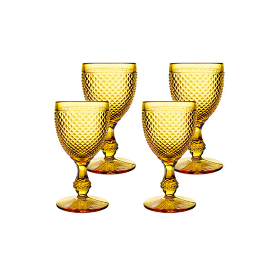 VISTA ALEGRE BICOS - WATER GOBLETS AMBAR, SET OF 4