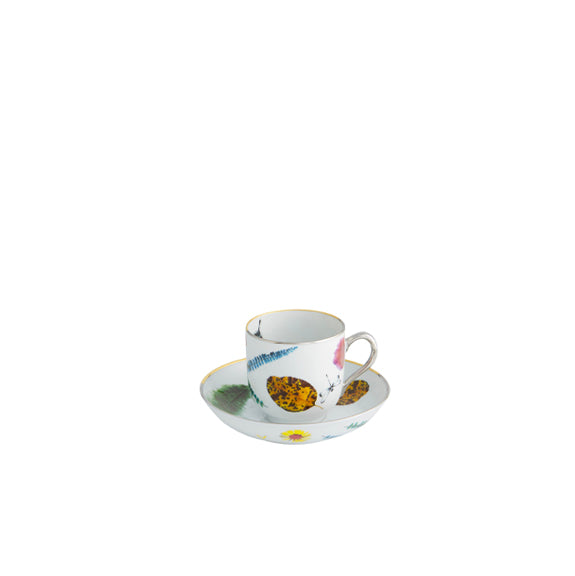 VISTA ALEGRE CHRISTIAN LACROIX - CARIBE - TEA CUP AND SAUCER, SET OF 4