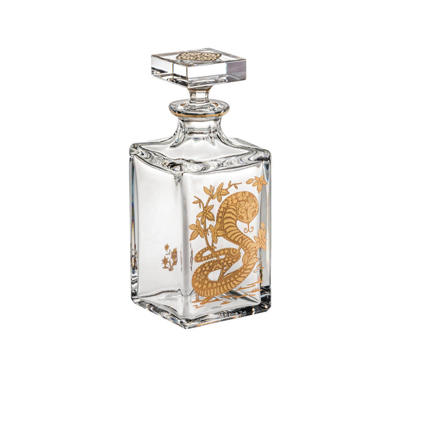 VISTA ALEGRE GOLDEN - WHISKY DECANTER WITH GOLD SNAKE