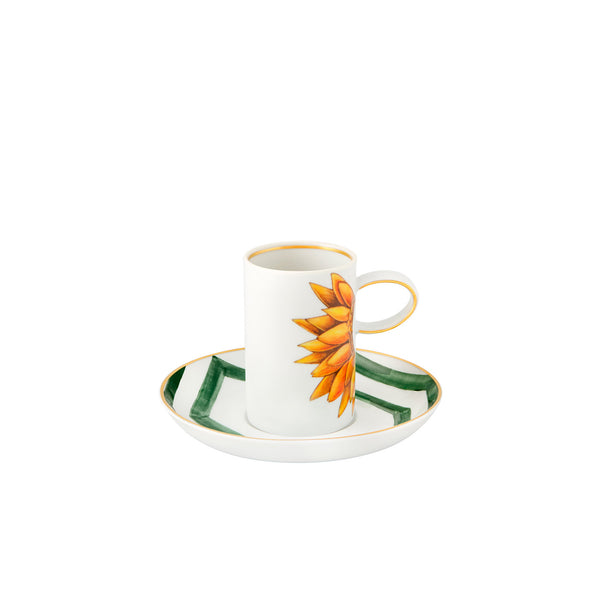 VISTA  ALEGRE AMAZONIA COFFEE CUP & SAUCER, SET OF 4