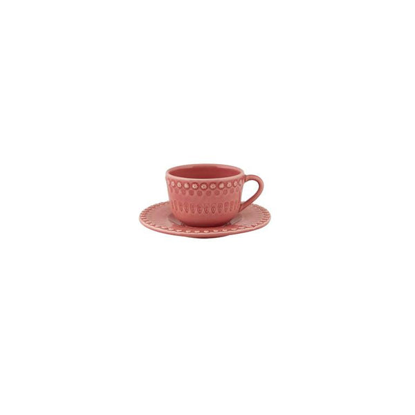 Bordallo Pinheiro Bordallo Pinheiro Fantasy Tea Cup And Saucer Pink, Set Of 4 | Luxury Handmade Ceramics: This Fantasy Tea Cup And Saucer Pink, Set Of 4 from the Bordallo Pinheiro Fantasy collection is a standout piece of colorful fantasy plate, artistic ceramic, sculptural serveware, handcrafted in Portugal, Bordallo Pinheiro. Handmade in Portugal, it blends artistic detail with functional charm—perfect as a collector’s item or for elevating your daily table setting.