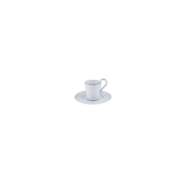 Bordallo Pinheiro Bordallo Pinheiro Rua Nova Coffee Cup And Saucer, Set Of 4 | Luxury Handmade Ceramics: This Rua Nova Coffee Cup And Saucer, Set Of 4 from the Bordallo Pinheiro Rua Nova collection is a standout piece of Portuguese tile plate, Rua Nova dinnerware, classic ceramic dish, handcrafted in Portugal, Bordallo Pinheiro. Handmade in Portugal, it blends artistic detail with functional charm—perfect as a collector’s item or for elevating your daily table setting.