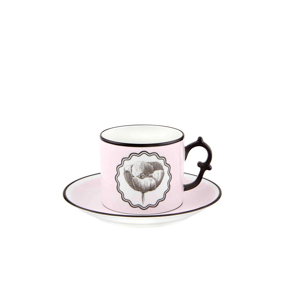 VISTA ALEGRE CHRISTIAN LACROIX - HERBARIAE - TEA CUP AND SAUCER PINK
